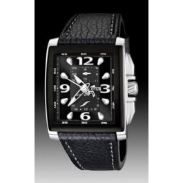 Watch strap Lotus 15748/6 Leather Black